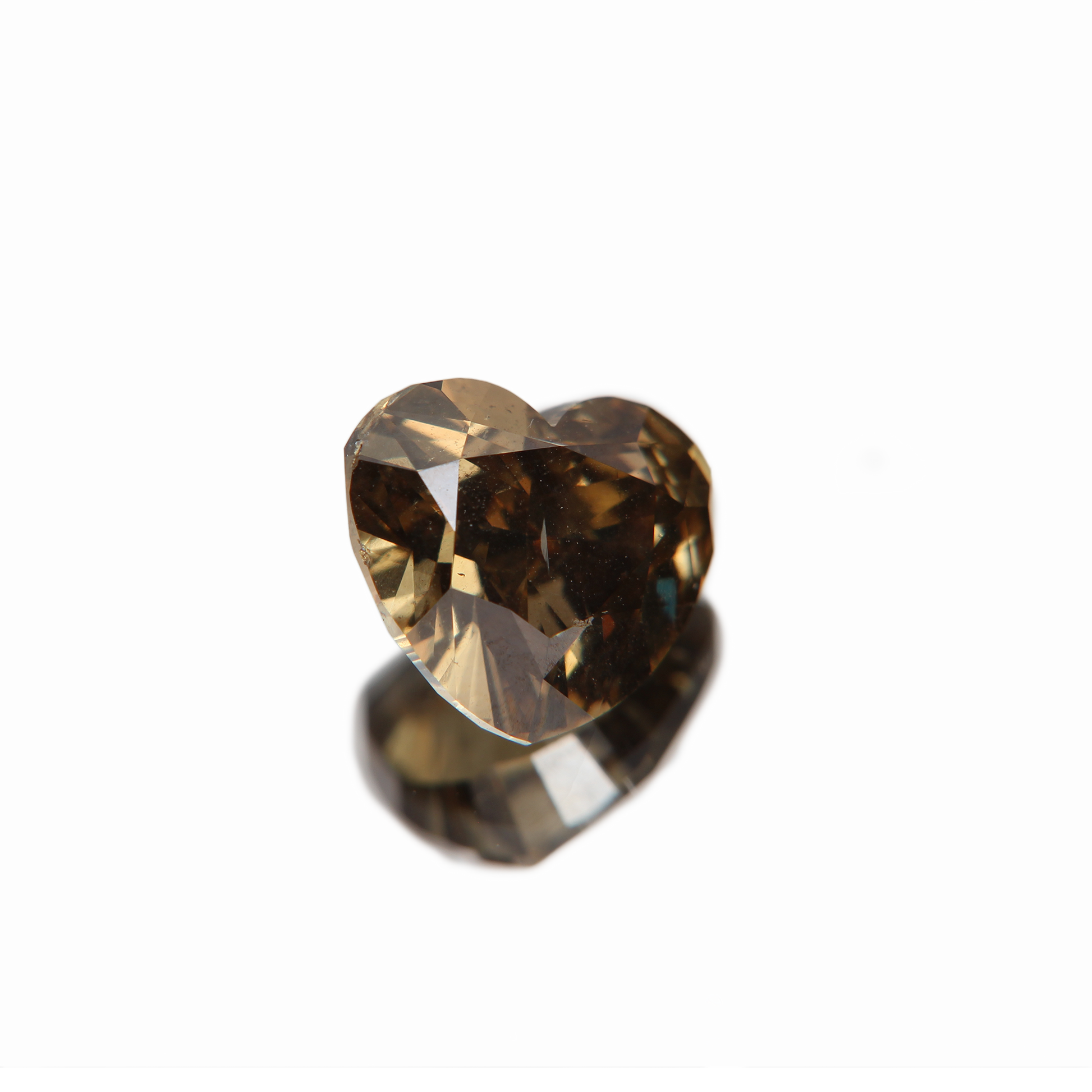 Fancy vivid olive Diamant 3.02ct ansicht von ganz links