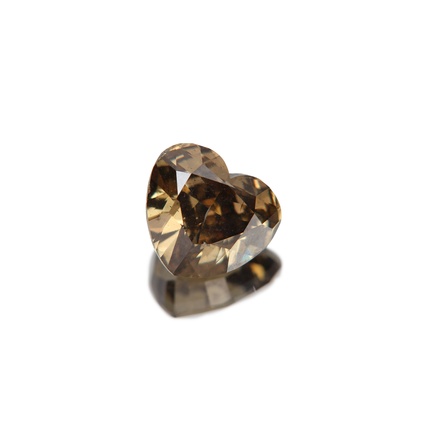 Fancy vivid olive Diamant 3.02ct ansicht von links