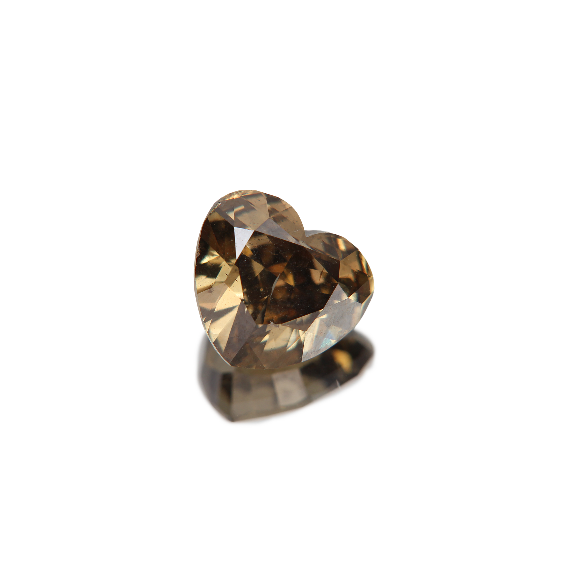 Fancy vivid olive Diamant 3.02ct ansicht von links